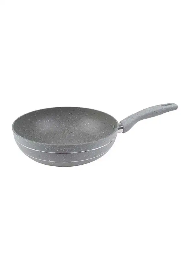 Royalford Forged Aluminum Wok Pan Grey/Silver