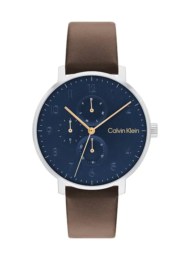 CALVIN KLEIN Unisex Analog Round Shape Leather Wrist Watch 25200406 - 40 Mm