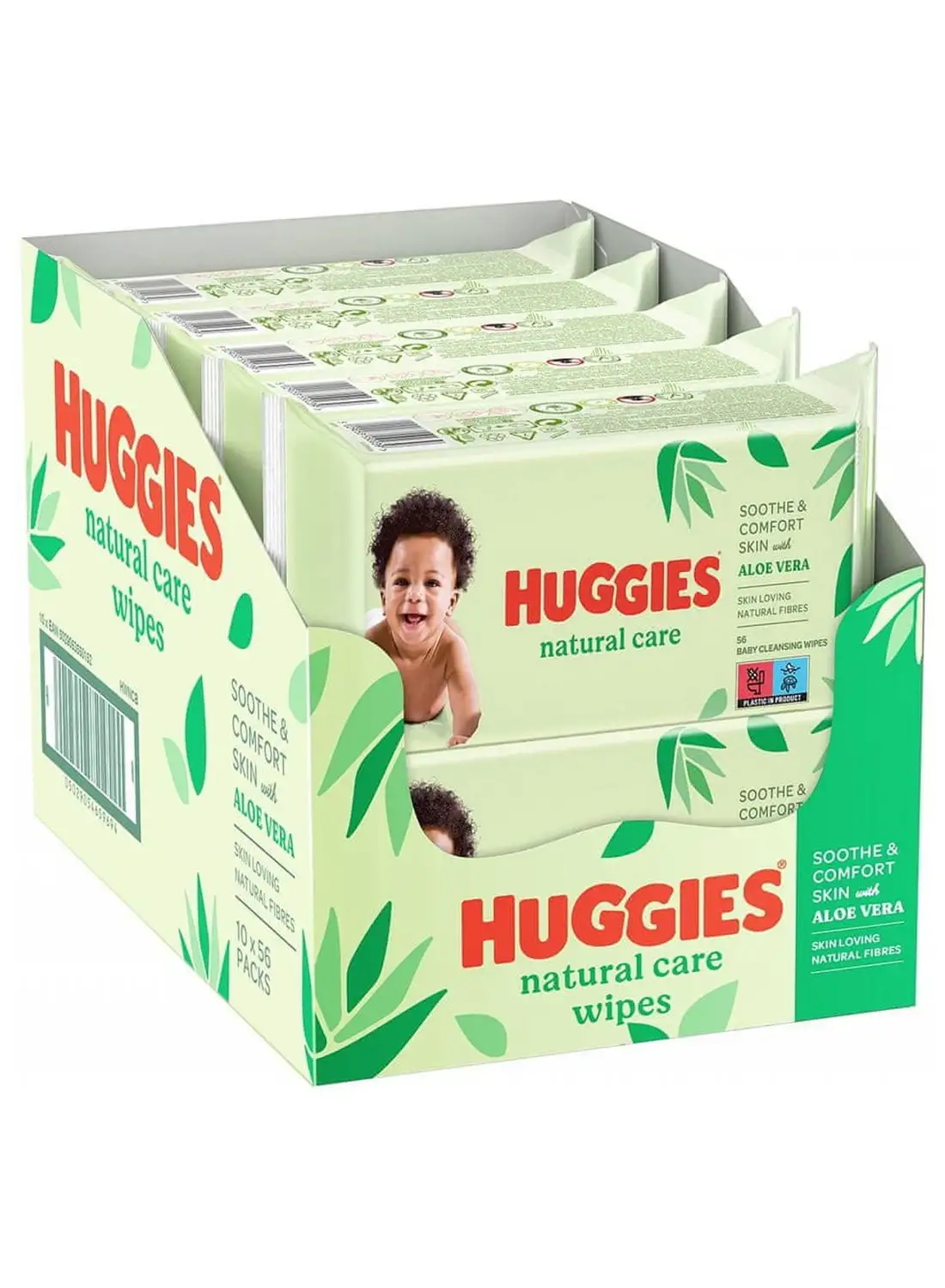 Huggies Natural Baby Wipes, Aloe Vera Wipes, 10 Pack x 56 Wipes, 560 Count