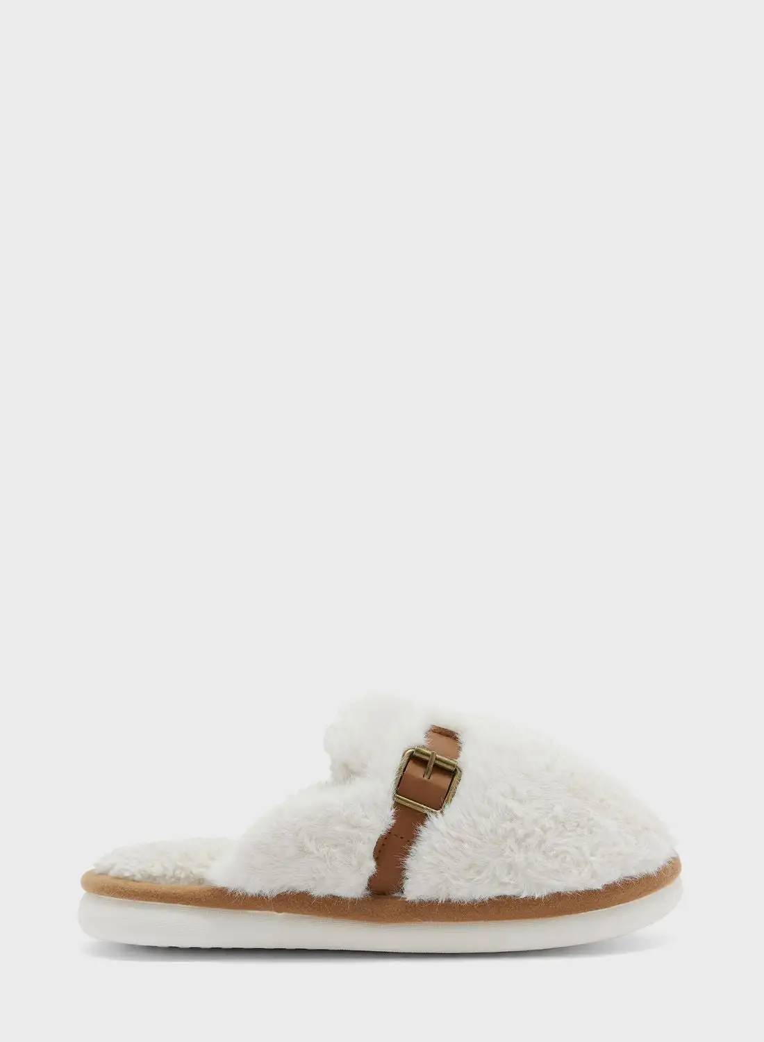 Ginger Cozy Bedroom Slippers With Buckle