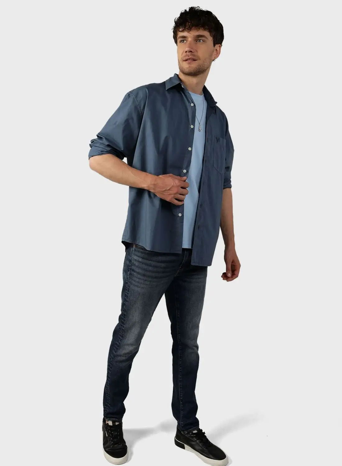 American Eagle Front Pocket Relaxed Fit Shirt