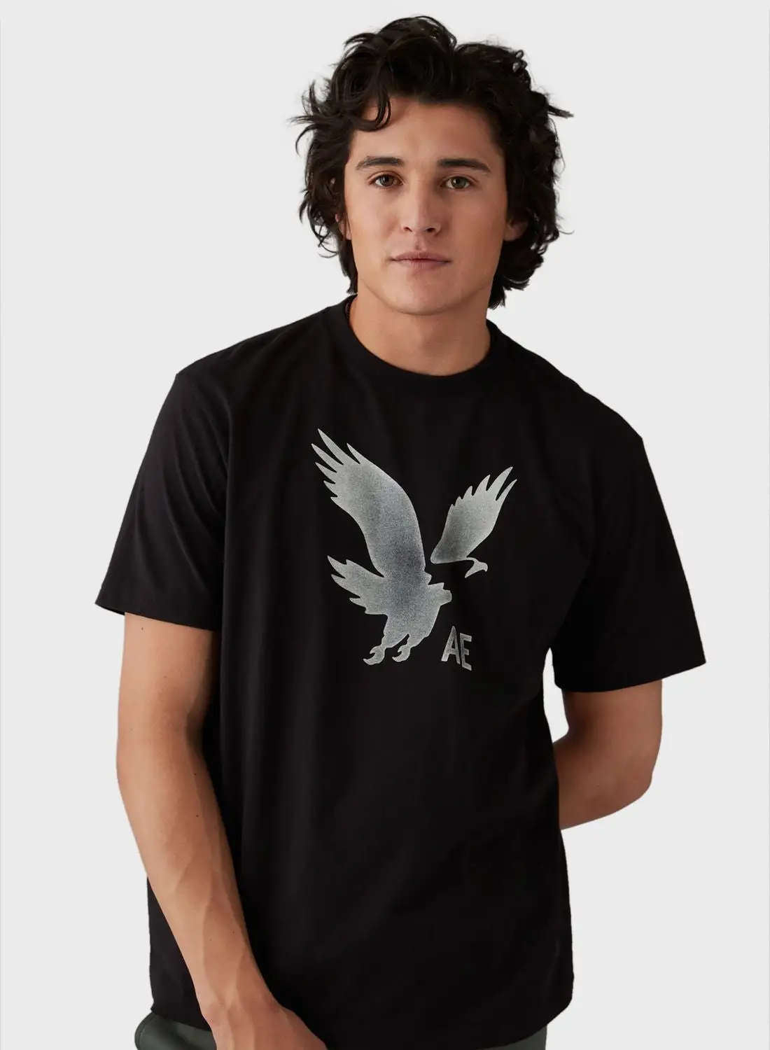 American Eagle Logo Graphic Crew Neck T-Shirt