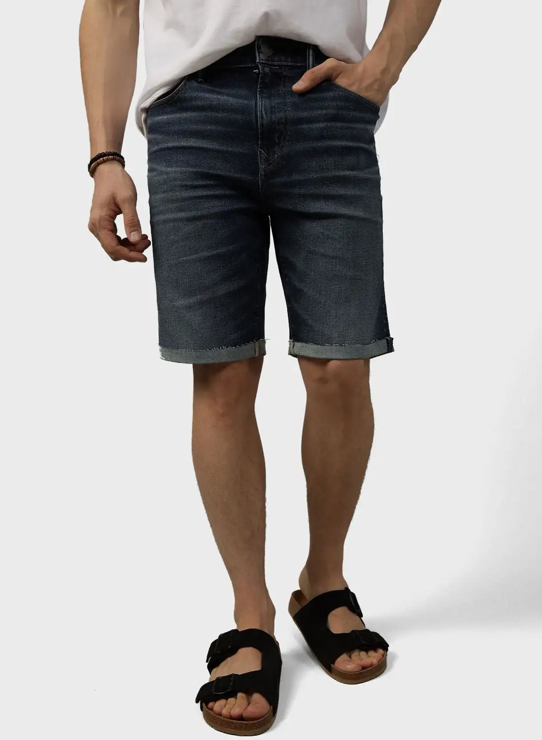 American Eagle Rinse Wash Denim Shorts