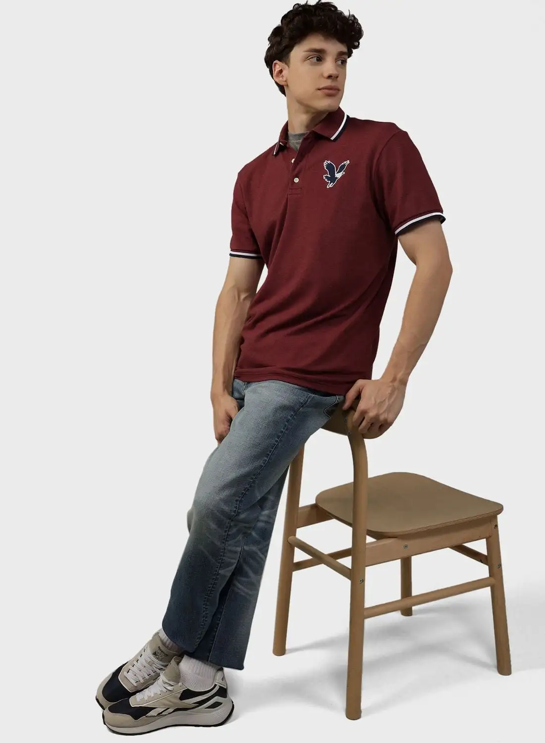 American Eagle Logo Pique Polo