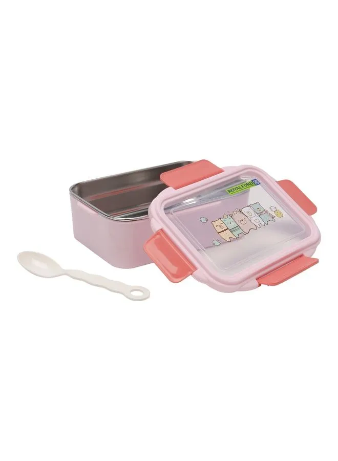 Royalford Sturdy Locks And Leak-Proof Food-Safe Lunch Box With Cutlery And Lid Multicolour 750ml