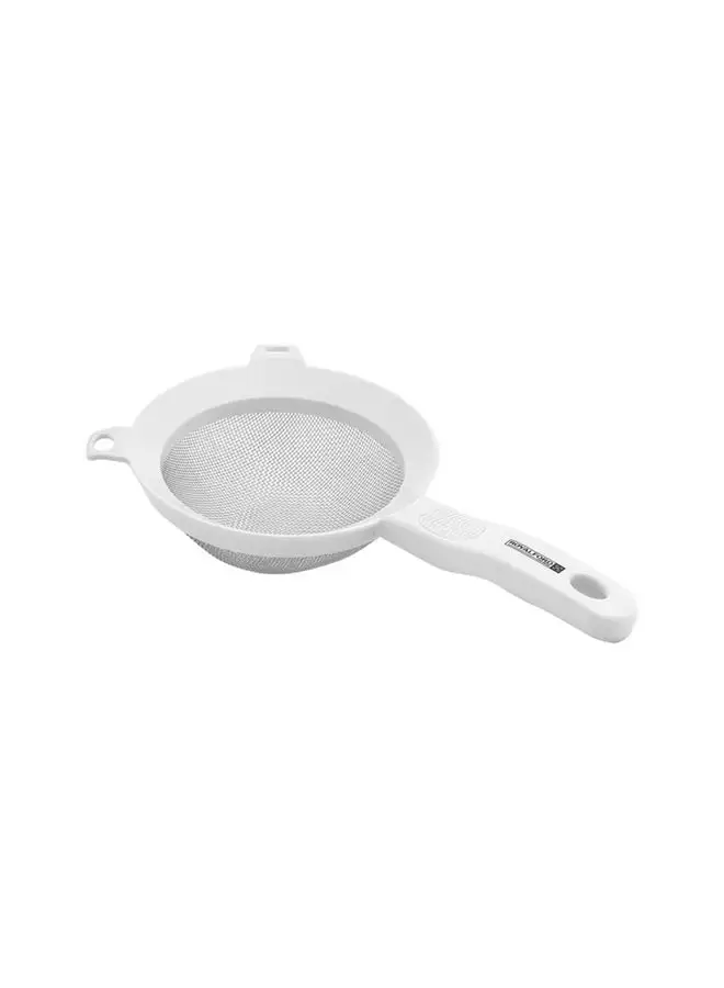 Royalford Strainer stainless steel  with ABS Handle White/Silver 19.5x10x4cm