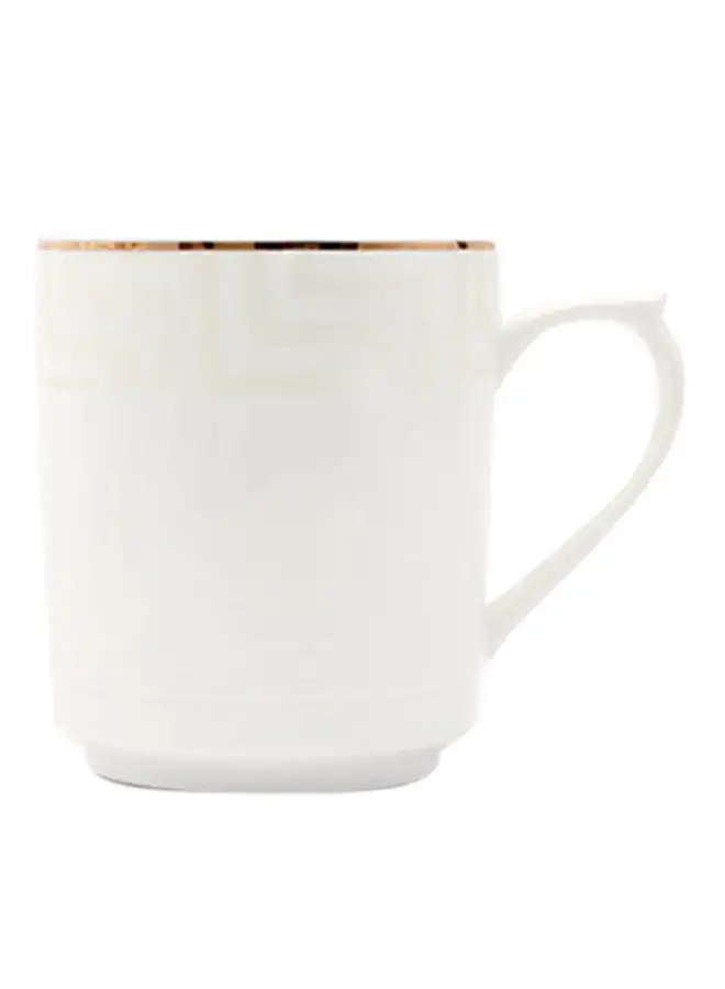 Royalford Bone Wave Coffee Mug White/Gold Outline