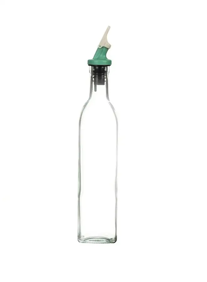 Royalford Oil Dispenser Bottle, 500ml Glass Bottle, RF10566 | Oil Dispenser Bottle for Kitchen | Premium Glass & ABS Oil and Vinegar Cruet with Spout | No-drip Oil Bottle Transparent