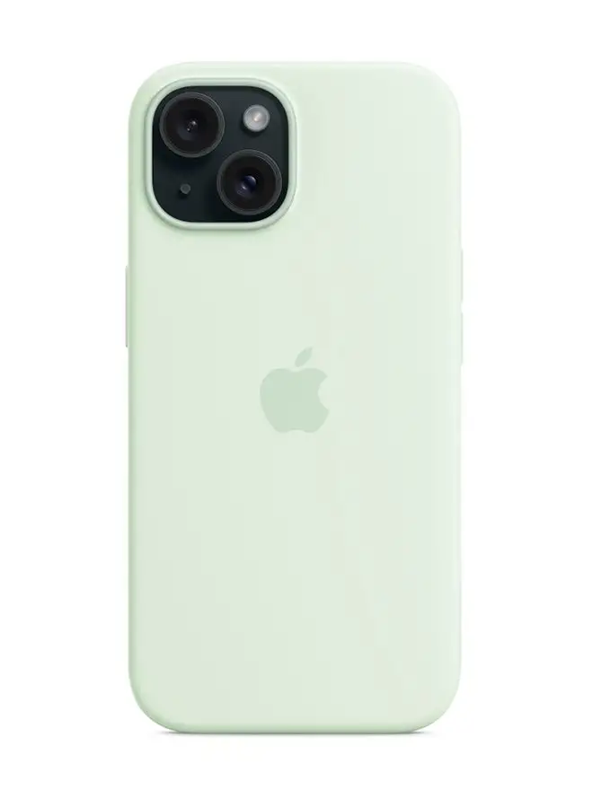 Apple iPhone 15 Silicone Case With MagSafe Soft Mint