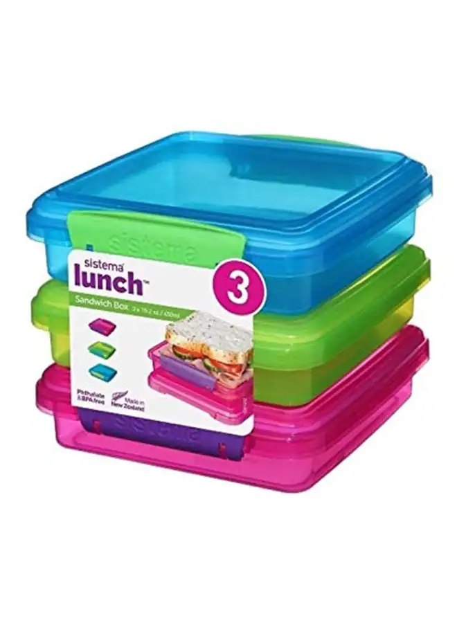 sistema 3-Piece Sandwich Box Set Assorted