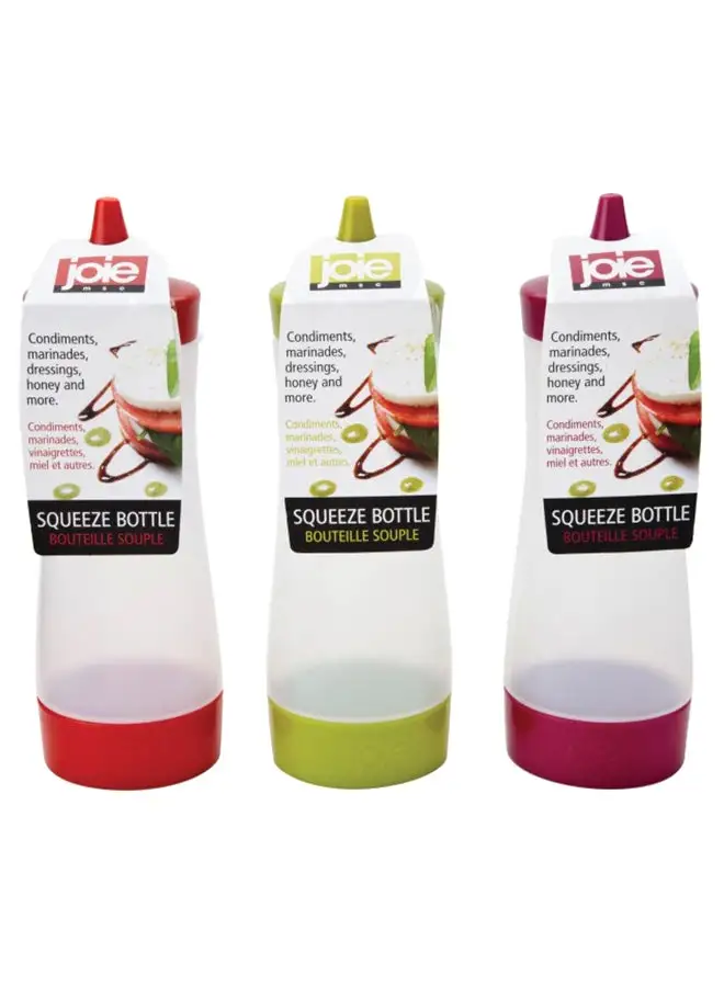 joie Easy to pour Squeeze Bottle, Assorted, 1 Piece. Multicolour 5 x 1 x 8.4 inchesinch