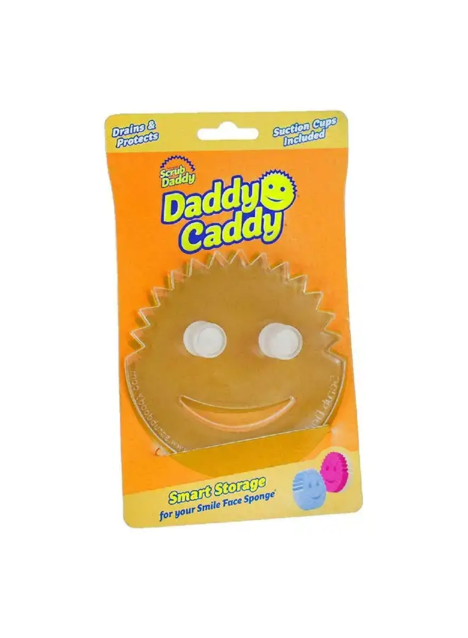 حامل إسفنجة Scrub Daddy - علبة الحوض - منظم الحوض للمطبخ والحمام - حامل إسفنجة شفط سهل التنظيف - علبة إسفنجة ذاتية التصريف - آمنة للاستخدام في غسالة الأطباق للإسفنج وأجهزة الغسيل، مجموعة مكونة من قطعة واحدة.