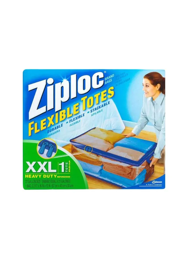 Ziploc Storage Flexible Tote Bag Clear XXL