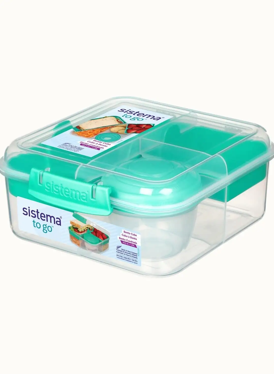 sistema Sistema 1.25 Liter Bento Cube To Go Teal