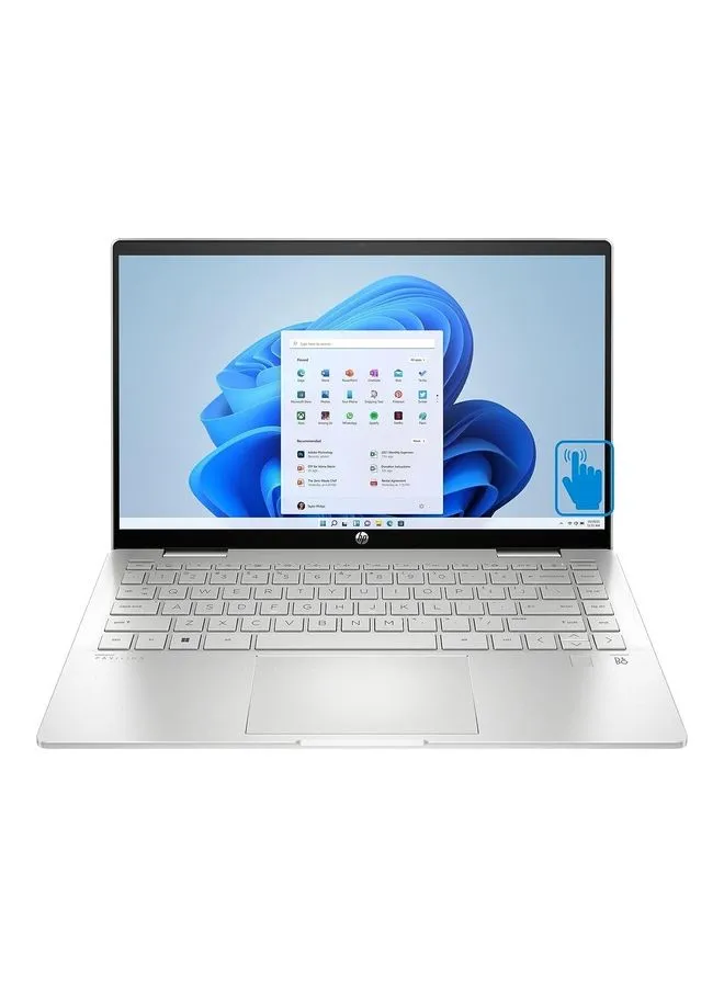 HP Pavilion x360 Laptop With 14-Inch FHD Display, 12th Gen Core i7-1255U Processor/16GB RAM/1TB SSD/Intel Iris Xe Graphics/Windows 11 Home/ English/Arabic Silver