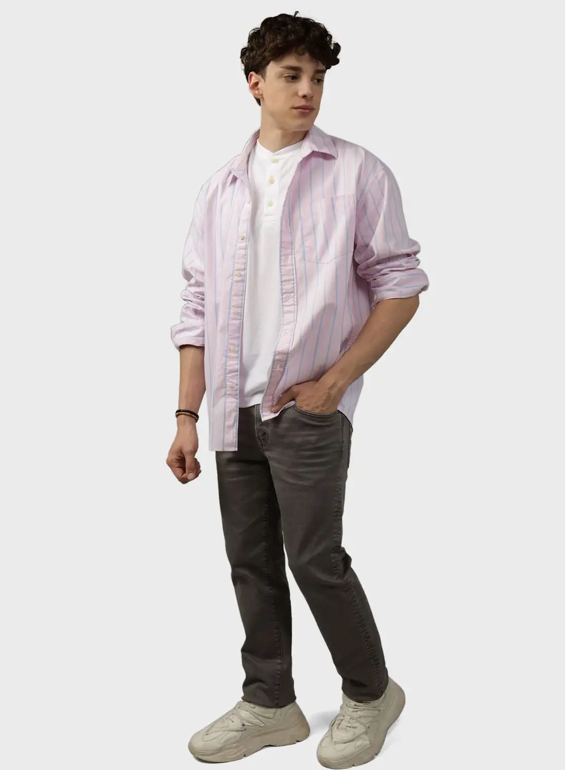 American Eagle Striped Regular Fit Shirt