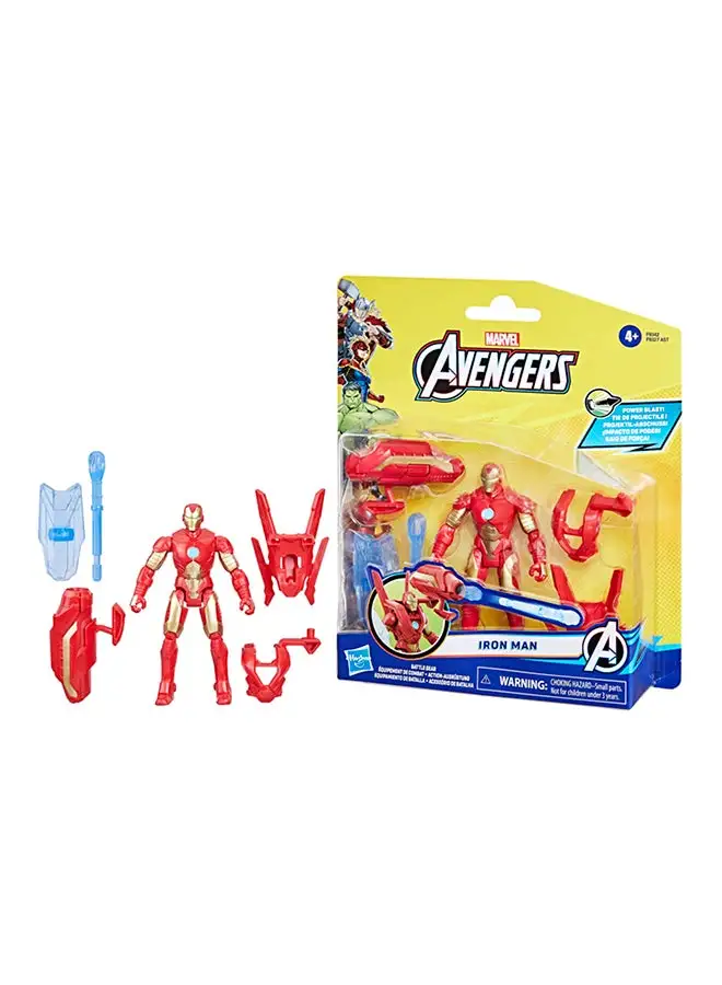 AVENGERS Marvel Avengers Epic Hero Series Battle Gear Iron Man Action Figure, 4-inch, Super Hero Toys For Kids Ages 4 and Up