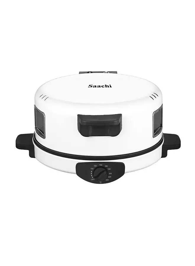 Saachi Roti/Tortilla/Pizza Bread Maker with a Viewing Window, Adjustable Temperature Control and Non-Stick Heating Plate 1800 W NL-RM-4979G-WH White