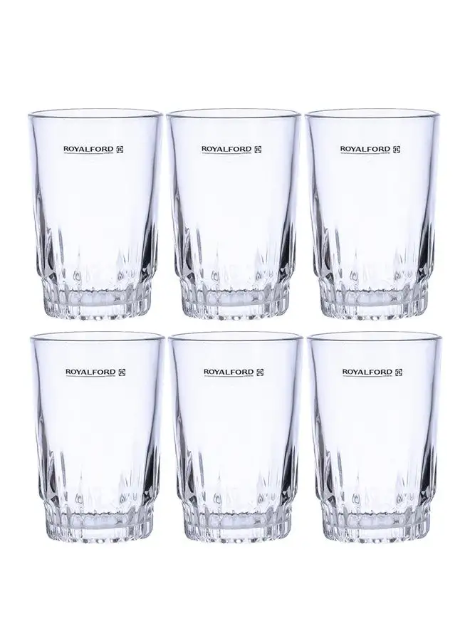 Royalford 6-Piece Glass Tumbler Set Transparent 22.8x112x9cm