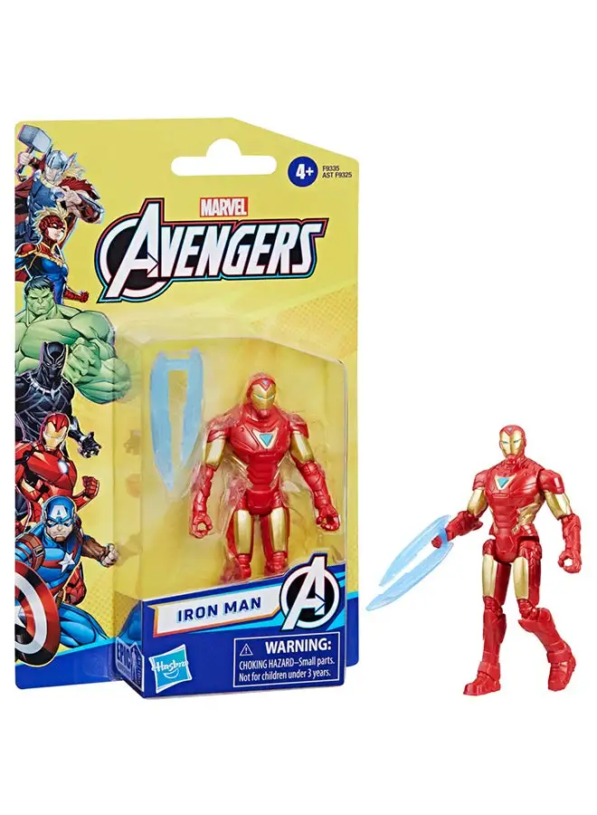 AVENGERS Marvel Avengers Epic Hero Series Iron Man Action Figure, 4-inch, Super Hero Toys For Kids Ages 4 and Up