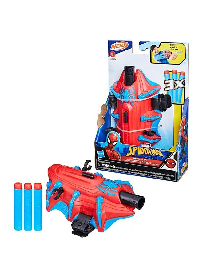 مسدس Spider-Man Marvel NERF Spider-Man Thwip-Tech، يتضمن 3 سهام ومطلق ويب ولعبة لعب الأدوار للأطفال من سن 5 سنوات فما فوق