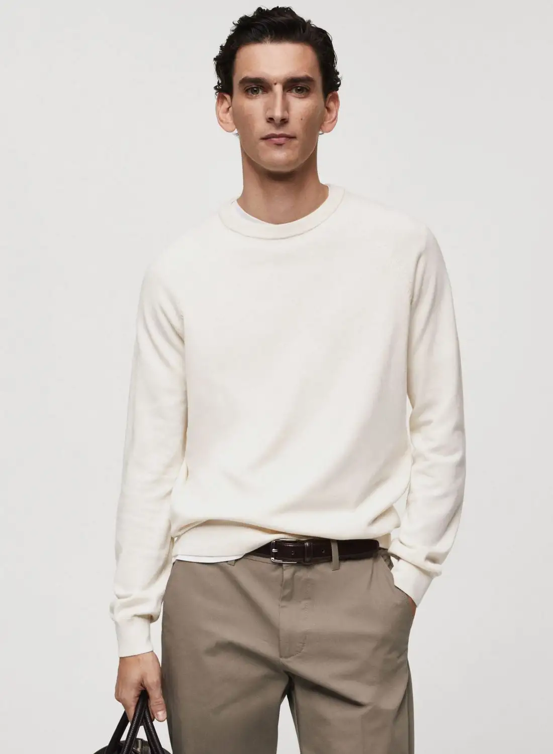 Mango Man Essential Crew Neck Sweater