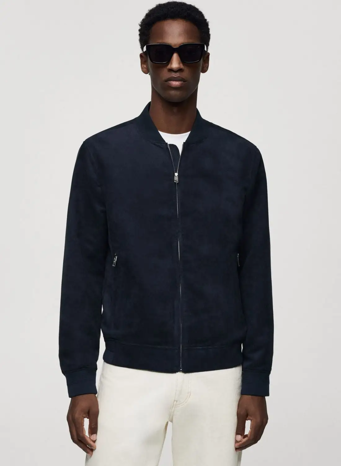 Mango Man Zip Through Bomber Jacket