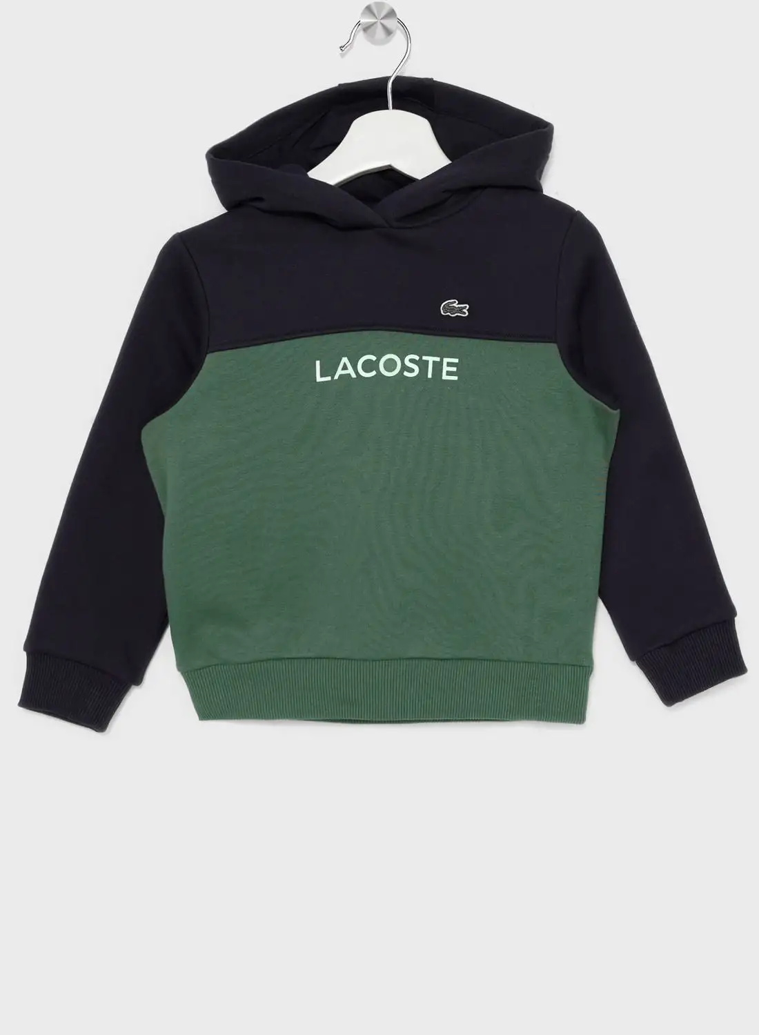 LACOSTE Kids Color Block Logo Hoodie