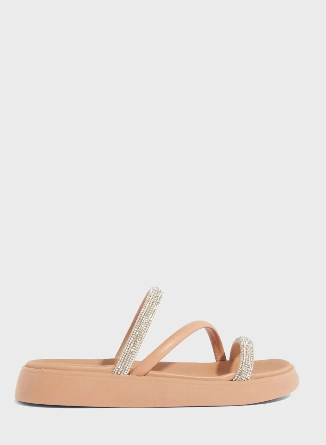 MOLECA Chloe Cross Strap Flat Sandals