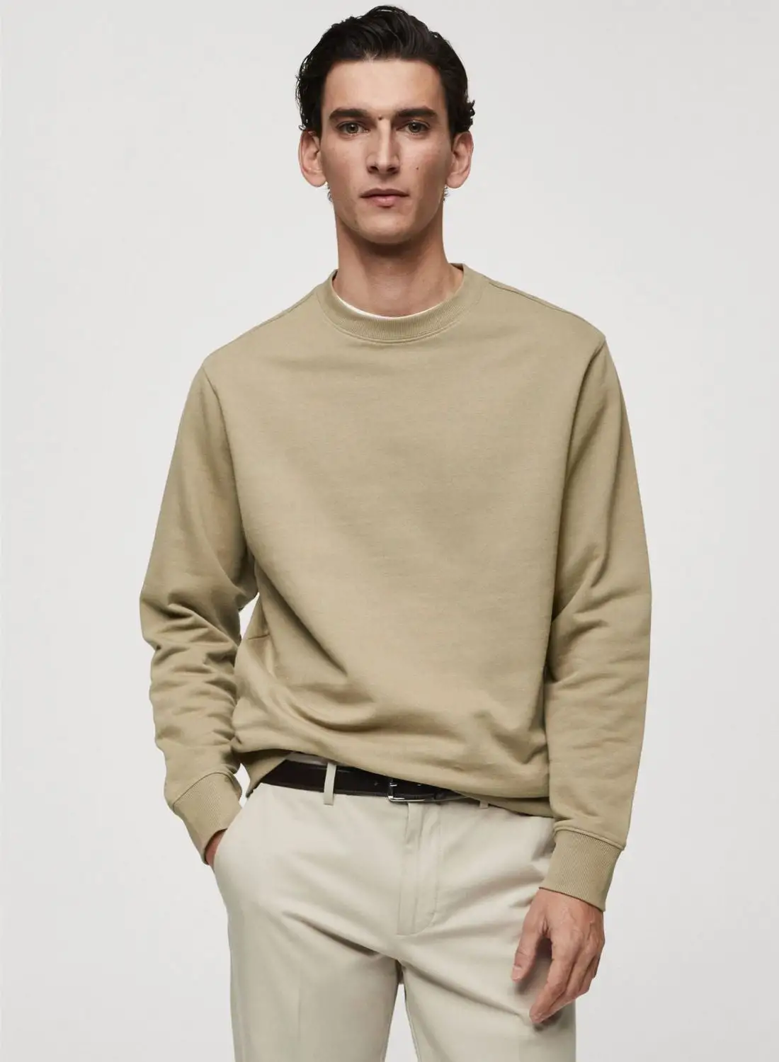 Mango Man Essential Crew Neck Sweatshirt