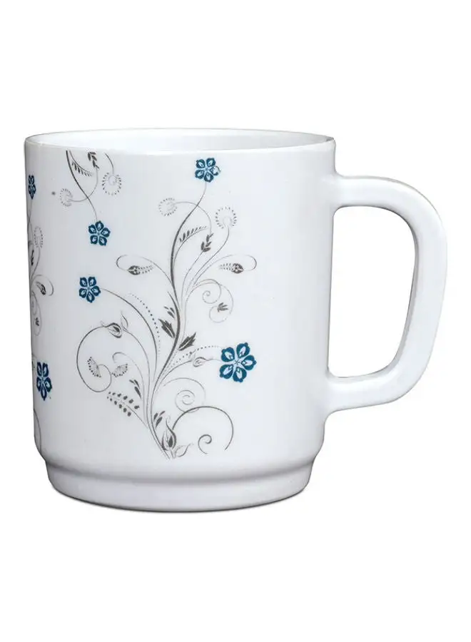 Royalford Royalford Melamine Ware Mug, 350ml Tea/ Coffee Cup, RF10619 Highly Durable & Chip Resistant Cup with Elegant Floral Design WHITE