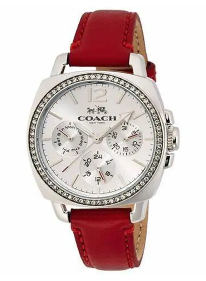 COACH Women's Analog Tonneau Shape Leather Wrist Watch 14502171 - 35.33 Mm