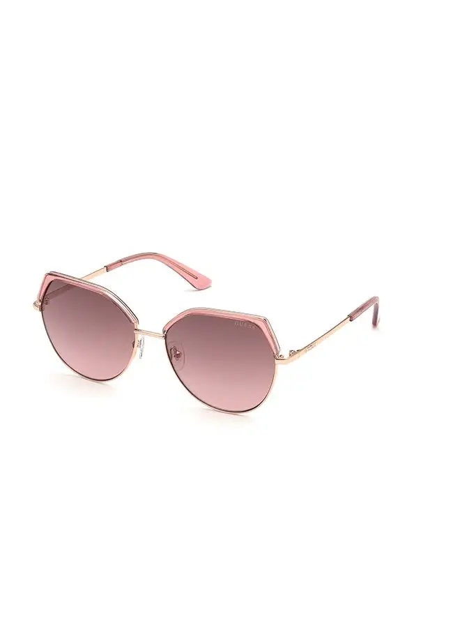 GUESS Women's UV Protection Semi-Rimless Sunglasses - GU773674U58 - Lens Size: 58 Mm