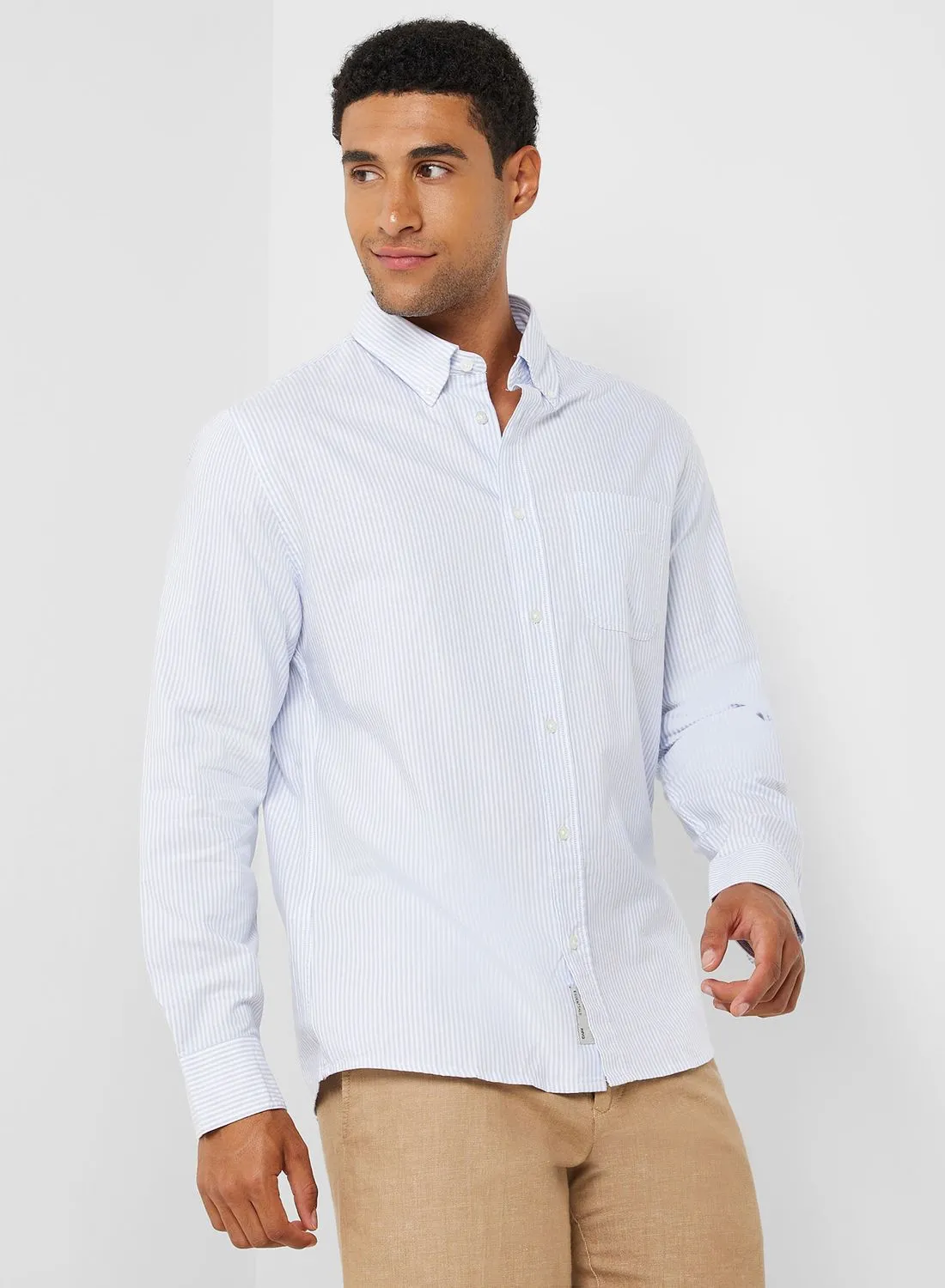 Mango Man Stripe Regular Fit Shirt