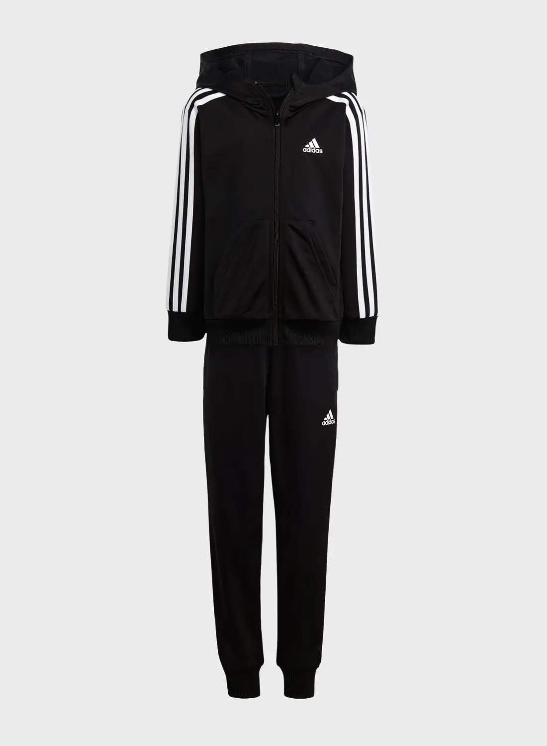 Adidas Little Kids 3-Stripes Shiny Tracksuit