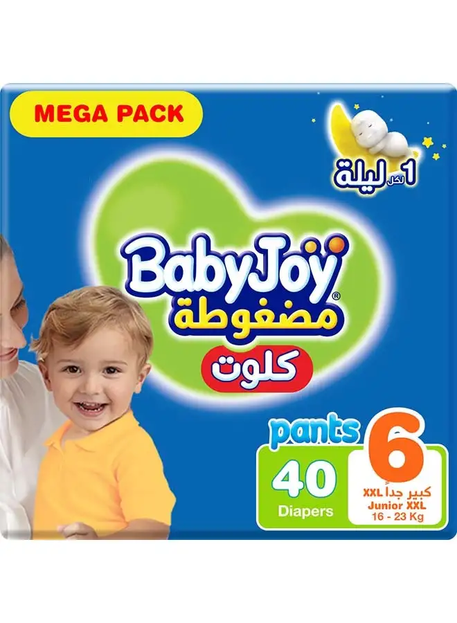 BabyJoy Culotte, Size 6 Junior XXL, 16 to 23 kg, Mega Pack, 40 Diapers