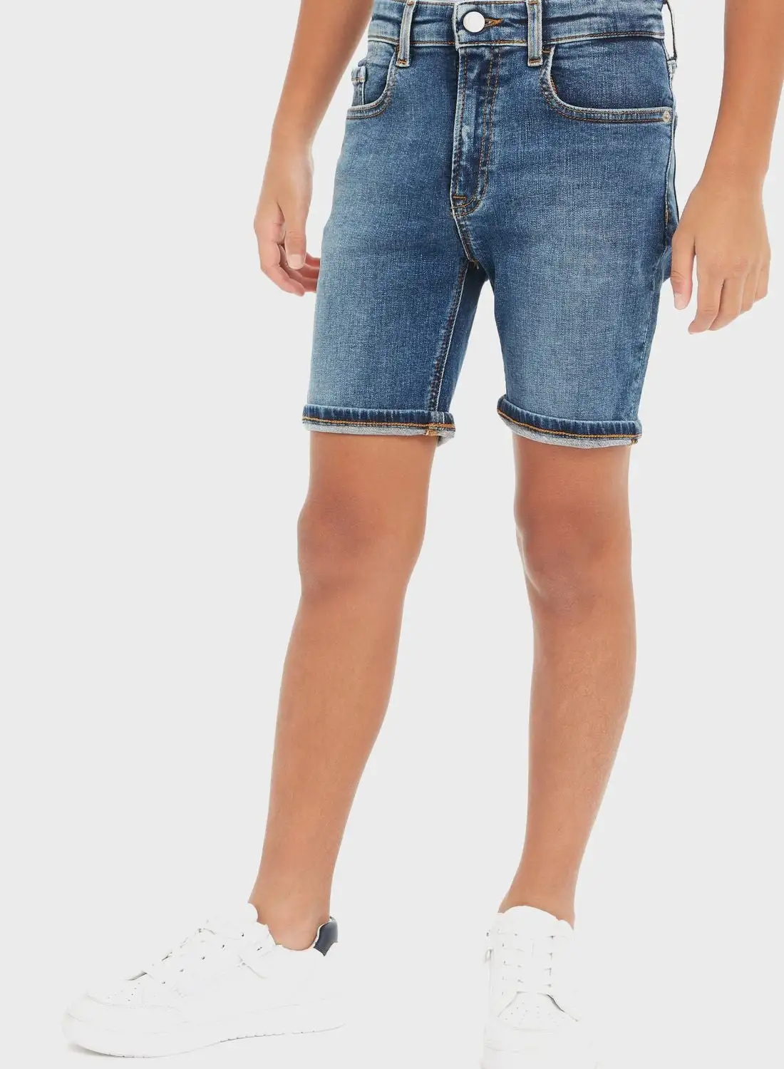 Calvin Klein Jeans Kids Relaxed Fit Denim Shorts