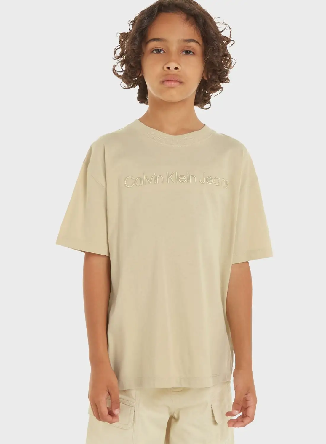 Calvin Klein Jeans Kids 3D Raised Embossed T-Shirt