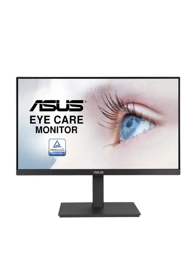 شاشة ASUS VA27EQSB Eye Care - مقاس 27 بوصة، بدقة Full HD، IPS، بدون إطار، 75 هرتز، مزامنة متكيفة، ضوء أزرق منخفض، خالية من الوميض، تصميم مريح، قابلة للتثبيت على الحائط باللون الأسود