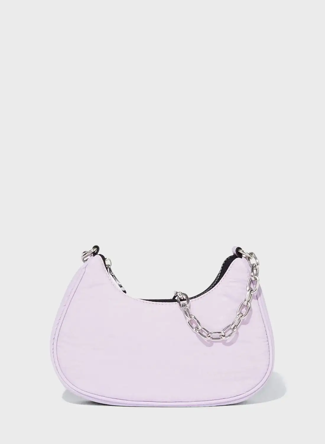 PARFOIS Chain Detail Zip Over Shoulder Bag