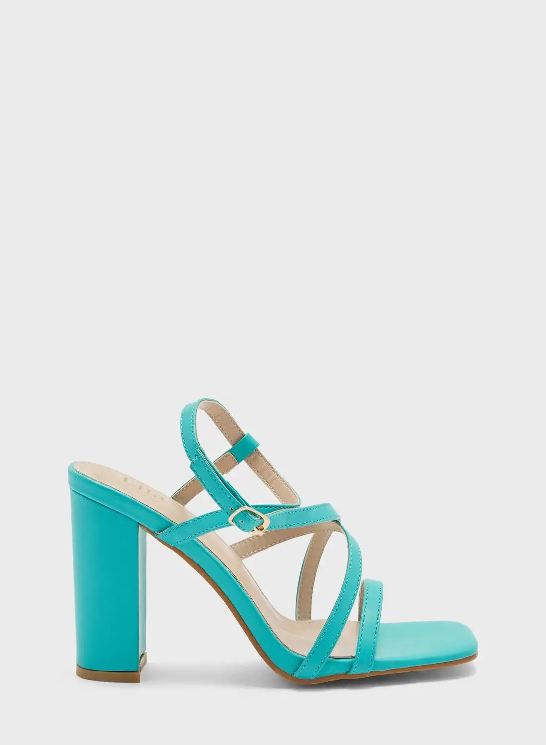 ELLA Ankle Strap Sandal With Front Cross Detail