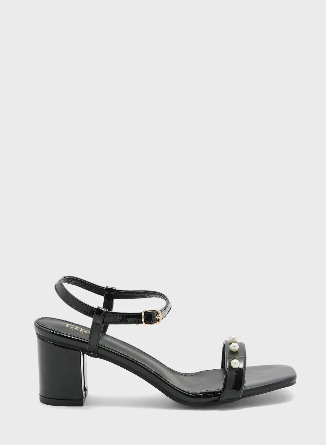 ELLA Ankle Strap Sandal With Pearl Detail