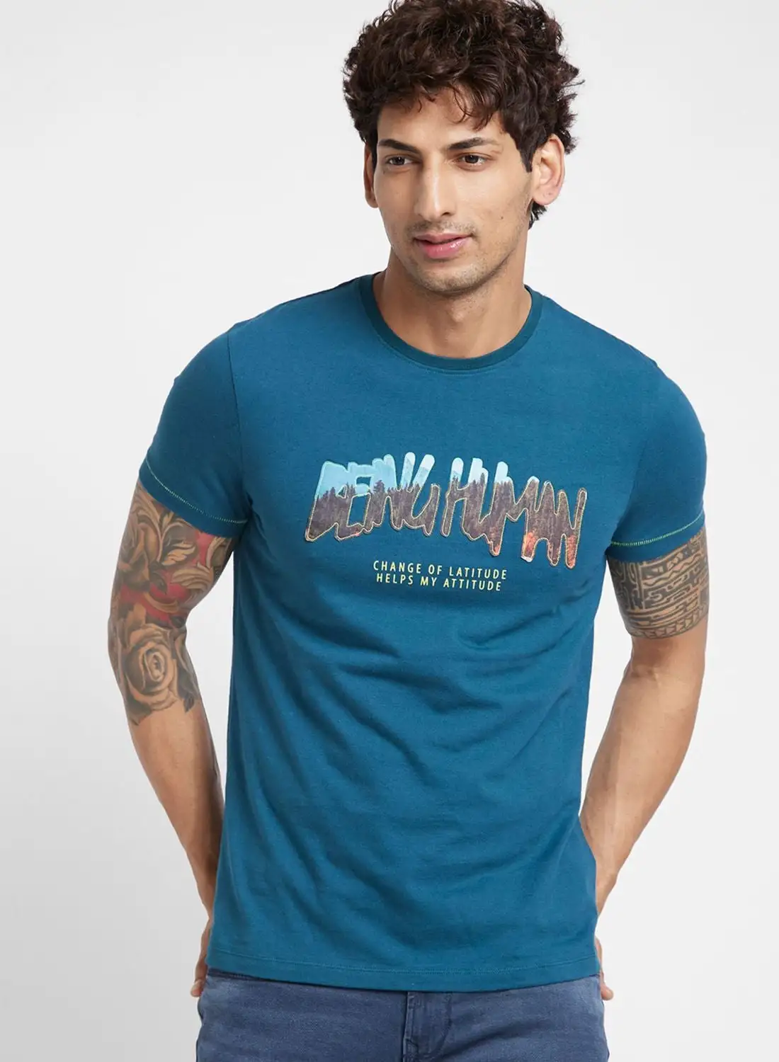 Being Human Printed Crew Neck T-Shirt