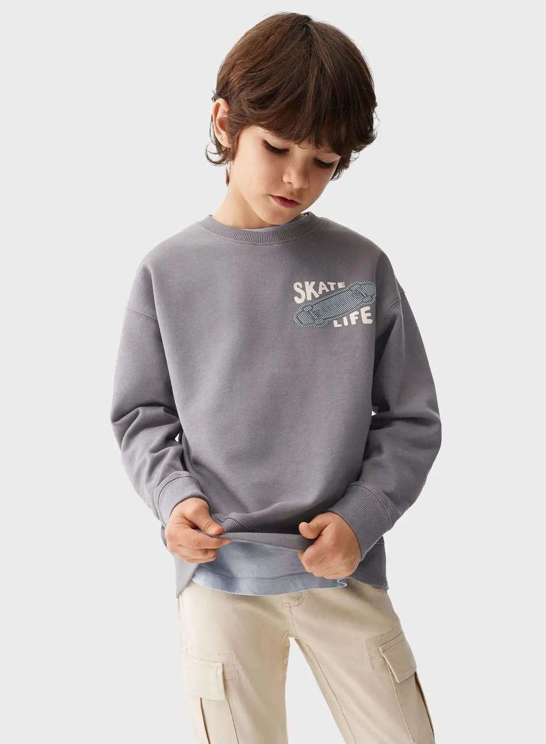 MANGO Kids Graphic Sweatshirt