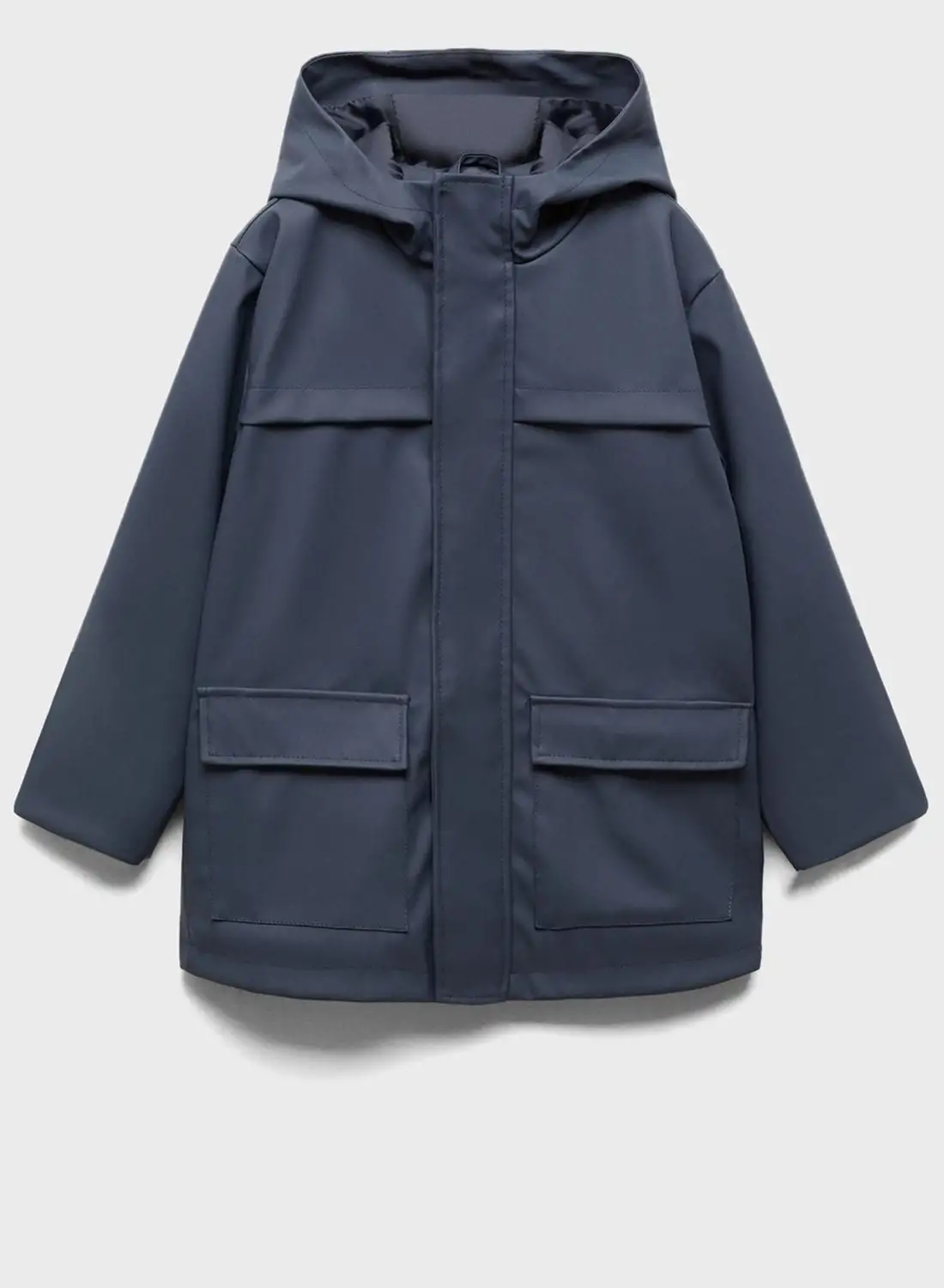 MANGO Kids Zippered Hooded Jacket