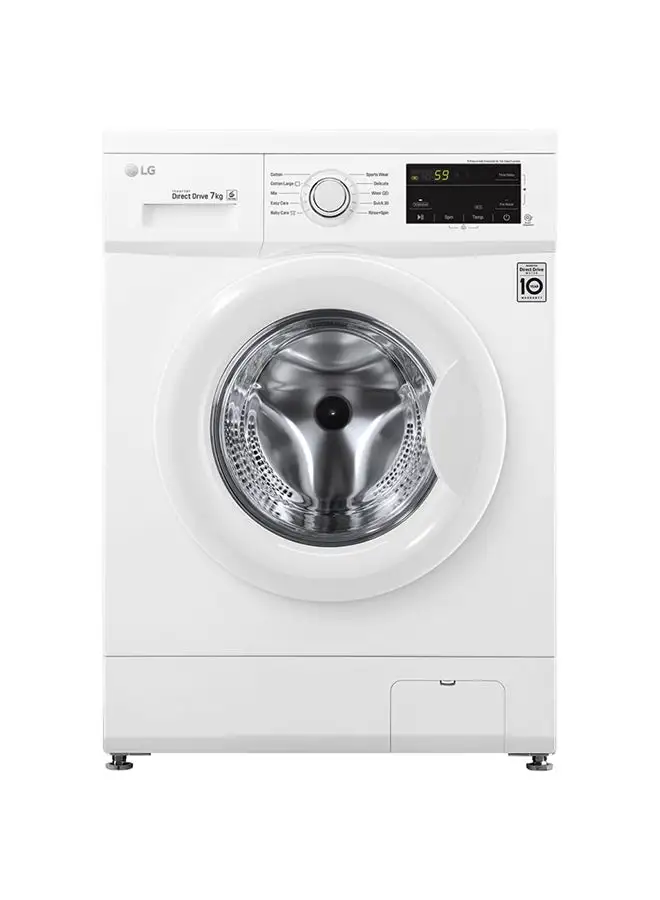 Lg 7 KG Front Load Washing Machine With 6 Motion Direct Drive Motor, Sleek Design, Smart Diagnosis, 10 Years Motor Warranty 7 kg FH2J3QDNG0P White