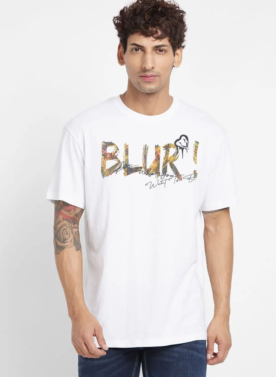 Being Human Printed Crew Neck T-Shirt