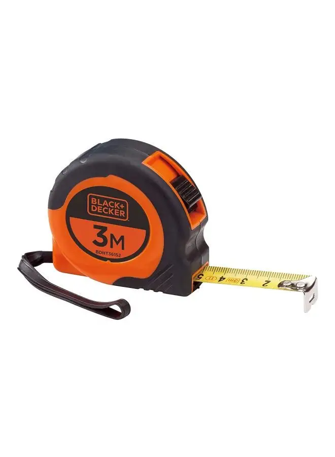 BLACK+DECKER Bi-Material Shor Tape Orange/Black 3x16mm