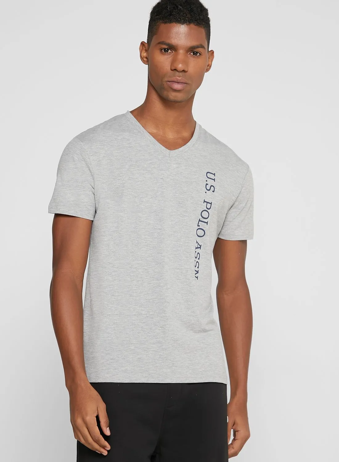 U.S. Polo Assn. Logo V-Neck T-Shirt