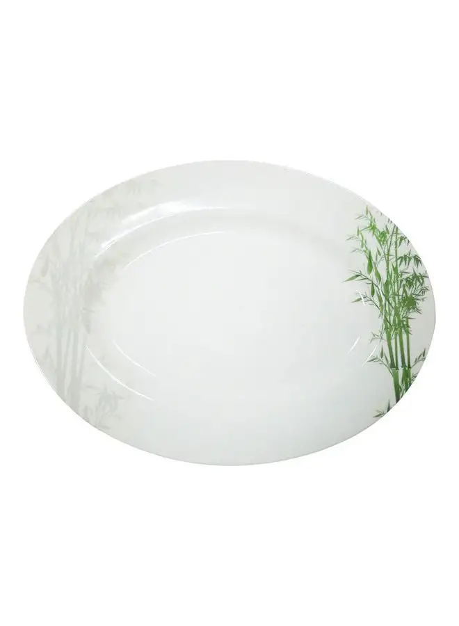 Royalford Versatile Lightweight Melamine Ware Oval Tray White 12inch